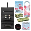 Borseta din piele naturala de culoare neagra altora Black on Black pentru fumatorii de tigari rulate