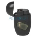 Bricheta cu 3 arzatoare cu gaz pentru trabucuri marca EuroJet Black cu punch integrat