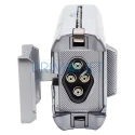 Bricheta de trabuc Ronson Giant Chrome Satin cu 4 arzatoare, cutter, punch si ac tiraj