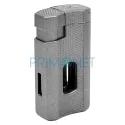 Bricheta metalica pentru trabuc Ronson Thunder Grey cu cutter in forma de v