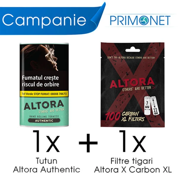 Campanie 1 x Altora Authentic (30g) + 1 x filtre tigari Altora X