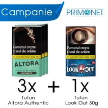 Campanie 3 x Altora Authentic (30g) + 1 x Look Out (30g) Campanie 3 x Altora Authentic (30g) + 1 x Look Out (30g)
