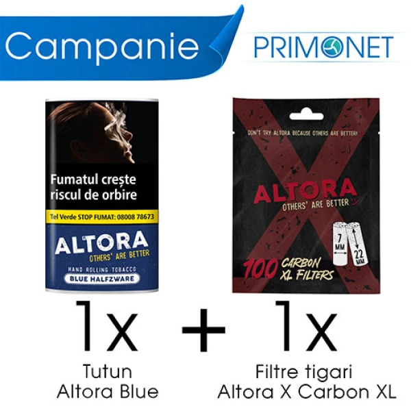 Campanie 1 x Altora Blue Halfzware (30g) + 1 x filtre tigari Altora X