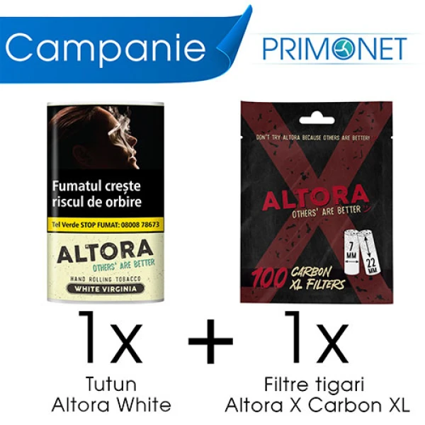Campanie 1 x Altora White Virginia (30g) + 1 x filtre tigari Altora X