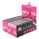 Pachet cu 32 foite king size de culoare roz Gizeh Pink Slim cu 16 filtre cu carbon activ