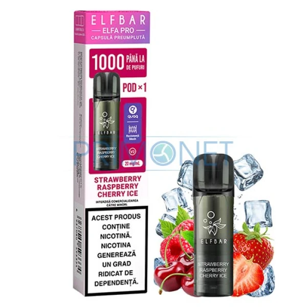 Cartus Elf Bar ELFA Pro Strawberry Raspberry Cherry Ice