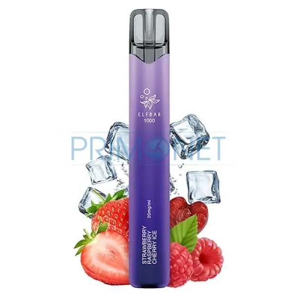 Elf Bar Strawberry Raspberry Cherry Ice Turbo 1000 pufuri (20 mg)