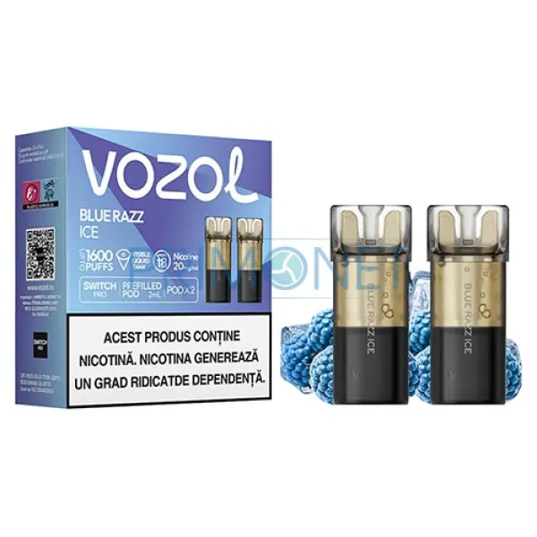 Cartus Vozol Switch Pro Blue Razz Ice (2 bucati)