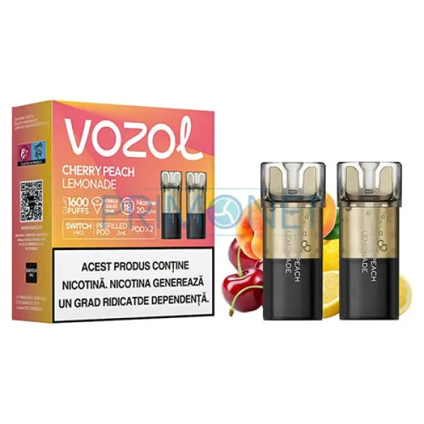 Cartus Vozol Switch Pro Cherry Peach Lemonade (2 bucati)