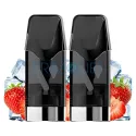 2 capsule rezerva Vuse Strawberry Ice cu nicotina 20 mg cu 1000 pufuri