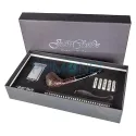 Set cadou cu pipa din briar Jean Claude Rustic cu accesoriile necesare pentru folosinta