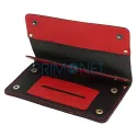 Portofel pentru tutun Angel Black din piele de culoare negru cu rosu