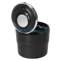 scrumiera auto din plastic rezistent de culoare gri cu LED