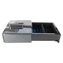 Scrumiera pentru trabuc Carbon Optic cu suport cu capac culisant
