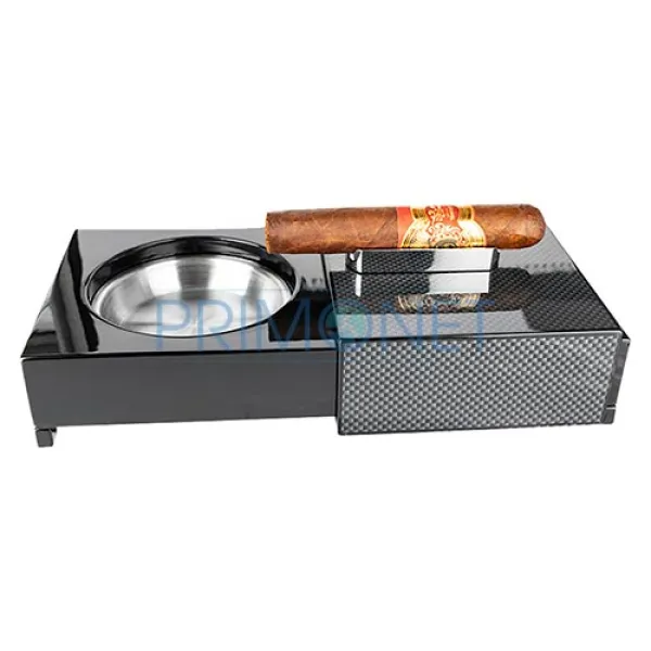 49377 Scrumiera trabuc Carbon Optic (cu suport)