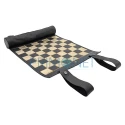Set de joc de sah rulabil din piele naturala cu piese din lemn Melia Roll-Up Classic Pharaoh