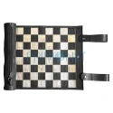 Set de joc de sah rulabil din piele naturala cu piese din lemn Melia Roll-Up Classic Pharaoh