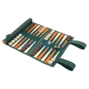 Set joc de table rulabil din piele naturala cu piese din lemn de calitate Melia Roll-Up Eire