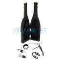 Set cu 5 accesorii pentru vin DM12 Merlot cu suport in forma de sticla
