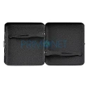 Tabachera pentru tigari Angel 63 Black cu suport pentru tigari din clapete metalice