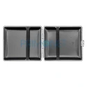 Tabachera din piele naturala pentru tigari Von Hofe Black Leather cu doua fete