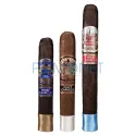 Cutie din lemn cu 3 monstre de trabucuri EP Carrillo Triumph Sampler