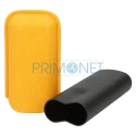 Etui din piele ecologica si aluminiu anodizat Angelo Yellow pentru 2 trabucuri