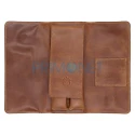 Etui confectionat manual din piele naturala pentru 2 trabucuri marca Crown & Tiger