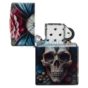 Bricheta confectionata din metal cu benzina marca Zippo Butterfly Skull