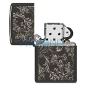 Bricheta metalica originala Zippo Floral Filigree cu flacara normala rezistenta la vant