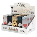 Bricheta cu flacara antivant Matteo Poker cu carcasa metalica