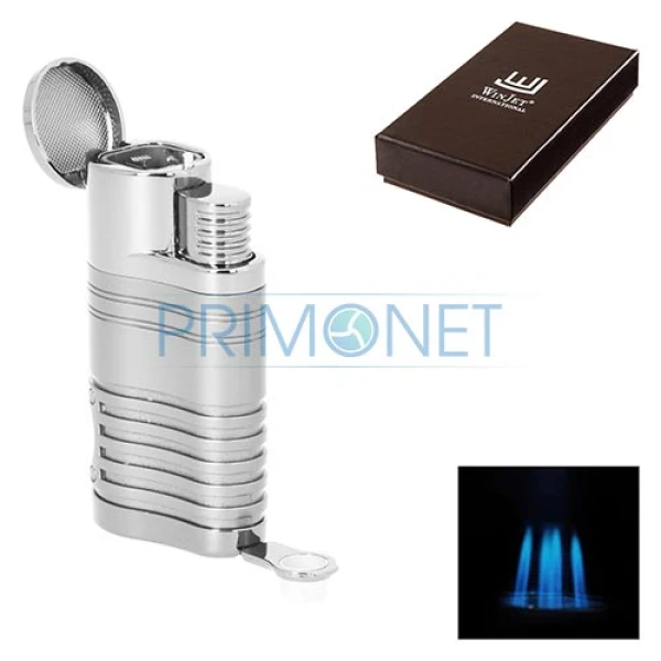 Bricheta pentru aprins trabucuri marca WinJet Chrome cu punch integrat