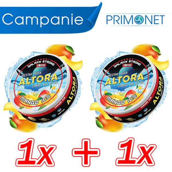 Campanie pouch nicotina Altora Mango Ice Galaxy Strong 1+1
