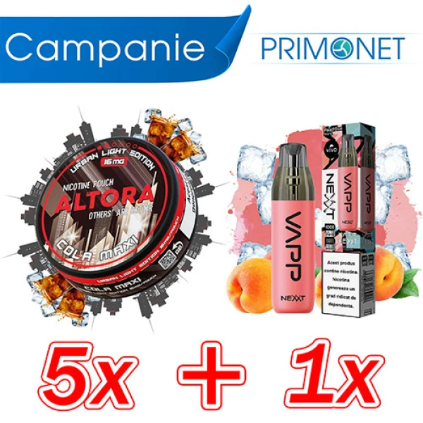 Campanie Altora Cola Maxi + VIVO Nexxt Peach Ice