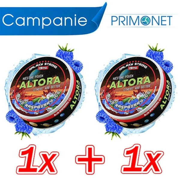 Campanie 1+1 Altora Blue Raspberry Ice Galaxy Strong (19 mg/pouch)