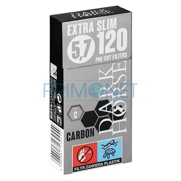 Filtre Tigari Dark Horse Pre-Cut Carbon Extra Slim 5,7/14 mm (120)