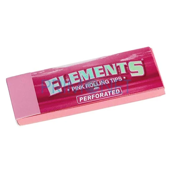 Pachet cu 50 filter tips din carton marca Elements Pink Perforated
