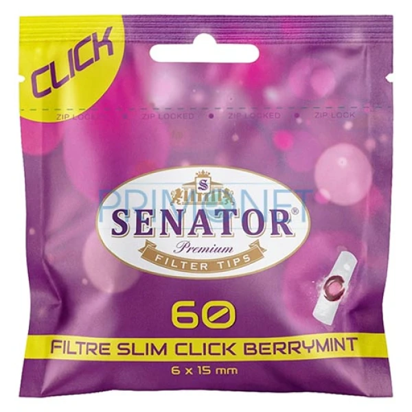 Filtre Tigari Senator Slim Click Berrymint 6/15 MM (60)