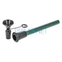 Bong pentru fumat confectionat integral din sticla cu inaltimea totala de 42 cm Bullet 8 Happy Rasta