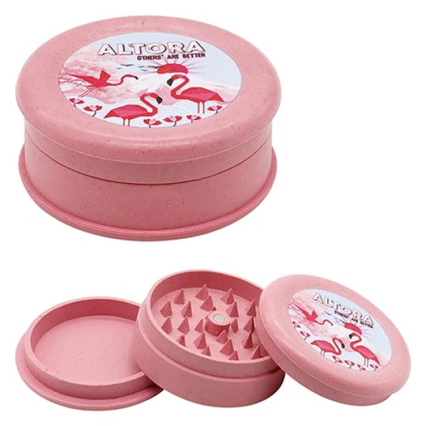 Grinder de calitate Altora Flamingo Lily din hemp si plastic cu diametru de 62 mm
