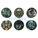 Grinder metalic cu 4 parti DM 89 Skull cu diametru de 50 mm