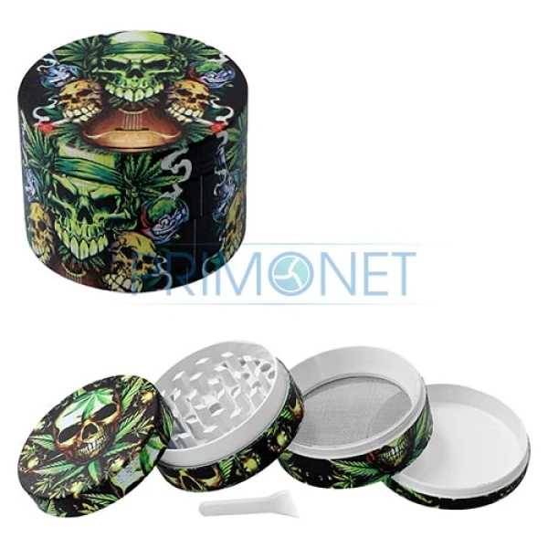 Grinder metalic cu 4 parti DM 89 Skull cu diametru de 50 mm