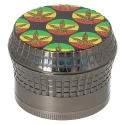 Grinder metalic Dreamliner 108 Rasta Leaf cu magnet pentru capac