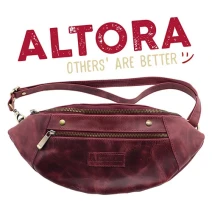 Borseta Altora Red Velvet (Piele Naturala) Roll Your Own