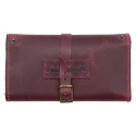 Borseta Altora Red Velvet confectionata manual din piele naturala cu accesorii incluse