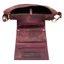 Borseta Altora Red Velvet confectionata manual din piele naturala cu accesorii incluse