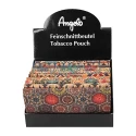Portofel pentru tutun Angel 5 cu model exterior Mandala cu inchidere cu capse