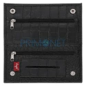 Portofel tutun din piele artificiala cu exterior model crocodil Angelo Black