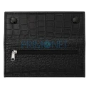 Portofel tutun din piele artificiala cu exterior model crocodil Angelo Black