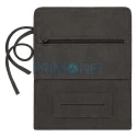 Portofel din piele intoarsa naturala de culoare gri Angelo Dark Grey